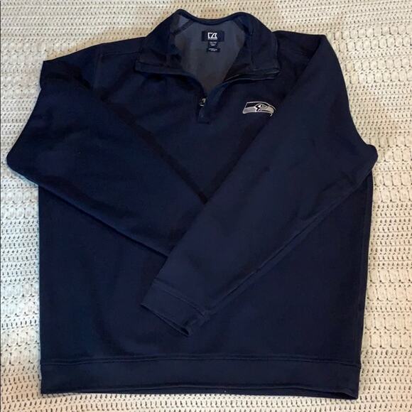 Cutter and Buck Seattle Seahawks Thermal Pullover Sweatshirt Men's Size XXL - Picture 1 of 7